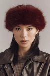 By Anthropologie Faux-fur Headband In Purple