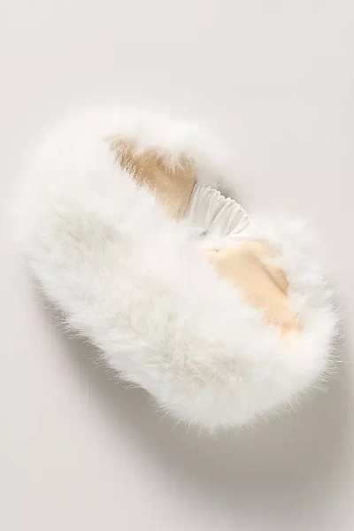 By Anthropologie Faux-fur Headband In White