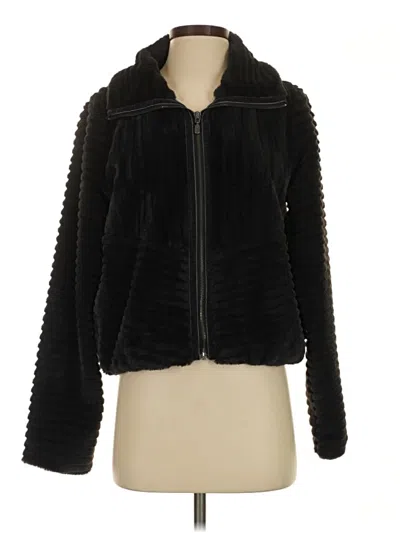 Pre-owned By Anthropologie Faux Fur Jacket In Black