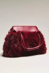 By Anthropologie Faux Fur Shoulder Bag In Purple