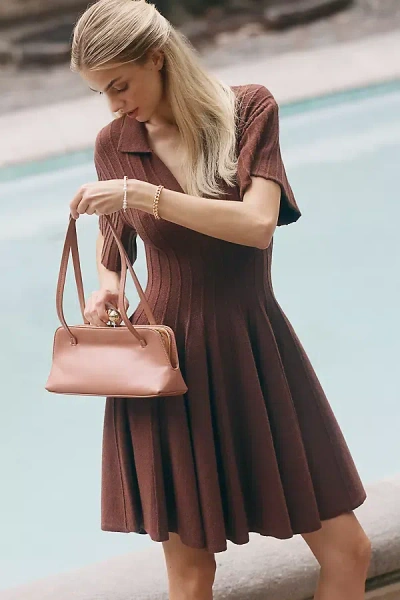 By Anthropologie Faux-leather East-west Bag In Purple