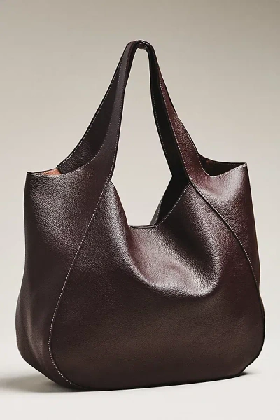 By Anthropologie Faux-leather Medium Slouchy Bag In Brown