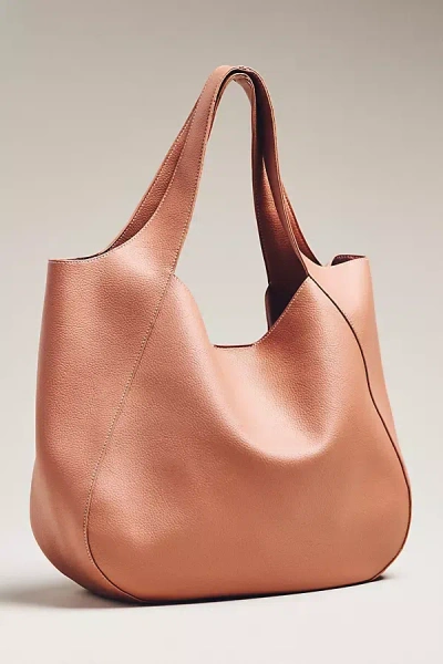 By Anthropologie Faux-leather Medium Slouchy Bag In Pink