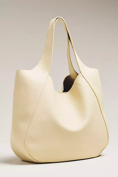 By Anthropologie Faux-leather Medium Slouchy Bag In White