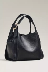 By Anthropologie Faux-leather Mini Satchel Bucket Bag In Black