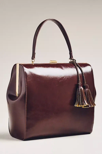 By Anthropologie Faux-leather Square Clutch In Brown