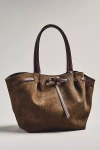 By Anthropologie Faux-suede Belted Tote In Green