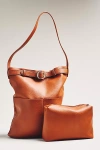 By Anthropologie Faux-suede Buckle Tote In Sand
