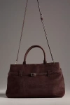 By Anthropologie Faux-suede Doctor Bag In Brown