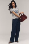 By Anthropologie Faux-suede Doctor Bag In Purple