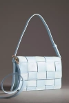 By Anthropologie Faux-suede Woven Shoulder Bag In Gold
