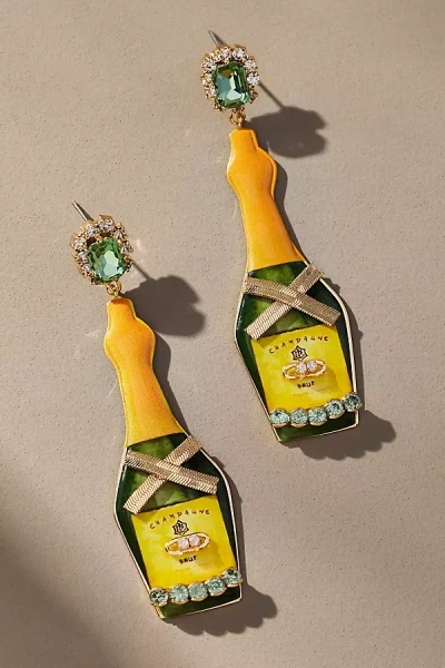 By Anthropologie Festive Cocktail Icon Earrings In Gold