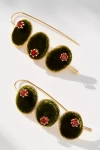 By Anthropologie Festive Cocktail Icon Earrings In Green
