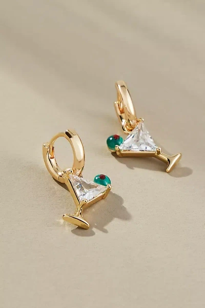 By Anthropologie Festive Icon Huggie Earrings In Gold