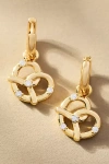 By Anthropologie Festive Icon Huggie Earrings In Gold