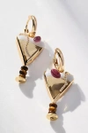 By Anthropologie Festive Icon Huggie Earrings In Yellow