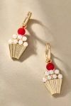 By Anthropologie Festive Icon Huggie Earrings In Yellow
