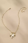 By Anthropologie Fish Bar Charm Paperclip Necklace In Gold