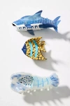 By Anthropologie Fish Claw Clips, Set Of 3 In Blue