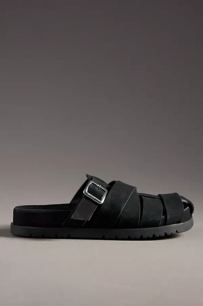By Anthropologie Fisherman Mule Flats In Black