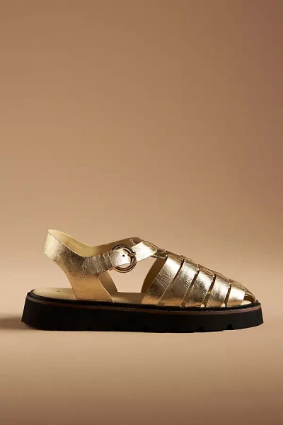 By Anthropologie Fisherman Sandals In Yellow