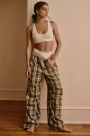 By Anthropologie Flannel Boxer Pants In Multicolor