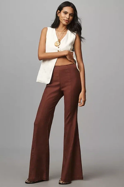 By Anthropologie Flare Pants In Brown