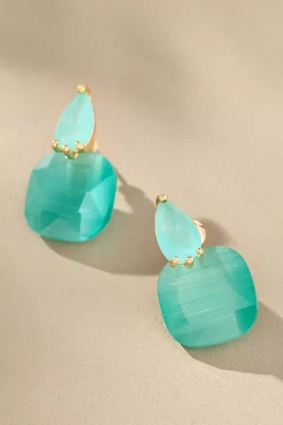 By Anthropologie Floating Crystal Earrings In Blue
