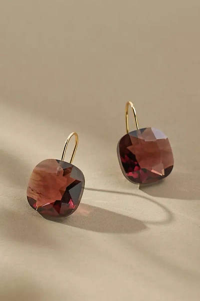By Anthropologie Floating Crystal Earrings In Brown