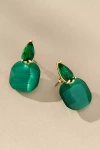By Anthropologie Floating Crystal Earrings In Green