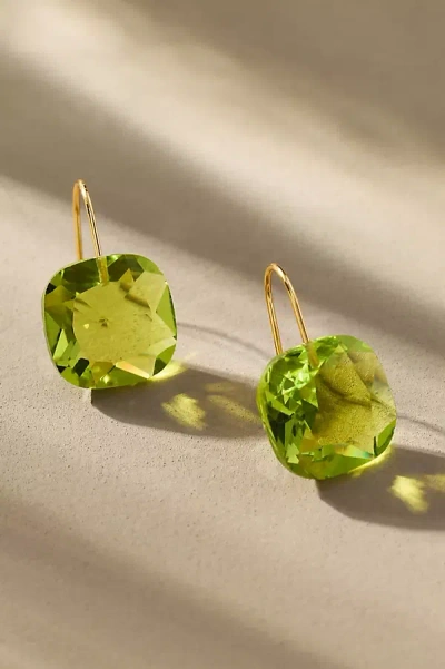 By Anthropologie Floating Crystal Earrings In Green