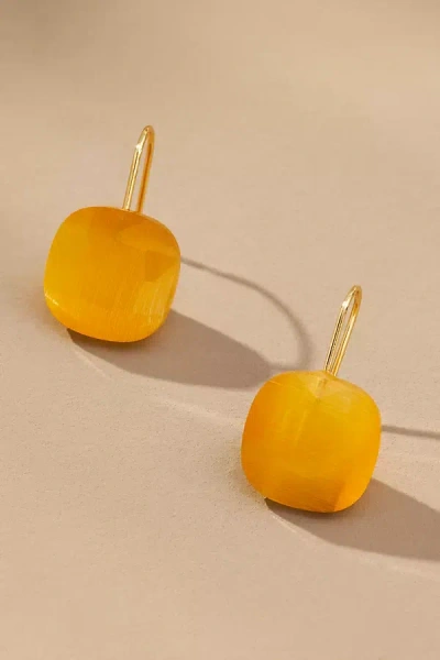 By Anthropologie Floating Crystal Earrings In Orange