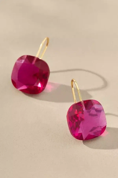 By Anthropologie Floating Crystal Earrings In Pink
