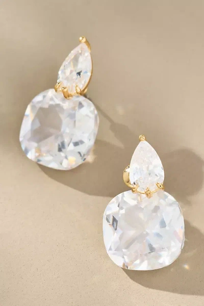 By Anthropologie Floating Crystal Earrings In Transparent