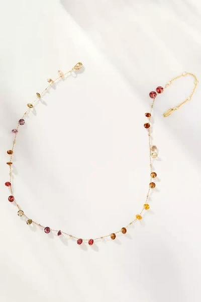 By Anthropologie Floating Crystal Necklace In Brown
