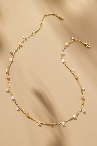 By Anthropologie Floating Crystal Necklace In Clear