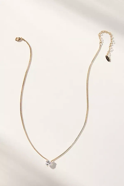 By Anthropologie Floating Crystal Necklace In Gold