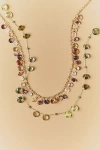 By Anthropologie Floating Crystal Necklace In Green