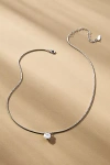 By Anthropologie Floating Crystal Necklace In Silver