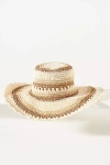 By Anthropologie Floppy Striped Straw Bucket Hat In Multicolor