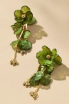 By Anthropologie Floral Drop Earrings In Green