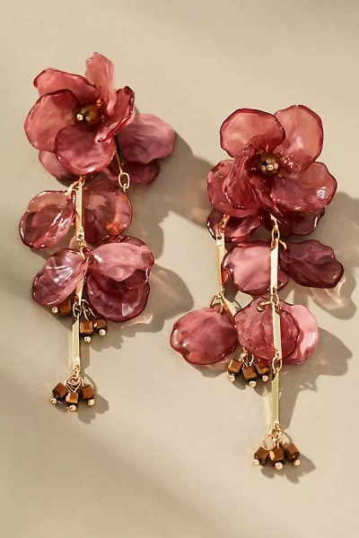 By Anthropologie Floral Drop Earrings In Multi