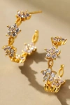 By Anthropologie Floral Huggie Hoop Earrings