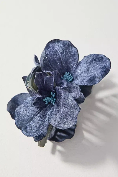 By Anthropologie Flower Bloom Hair Claw Clip In Blue