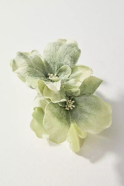 By Anthropologie Flower Bloom Hair Claw Clip In Green