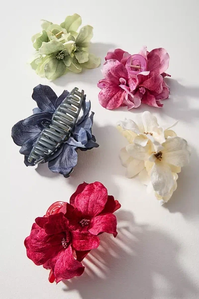 By Anthropologie Flower Bloom Hair Claw Clip In Purple