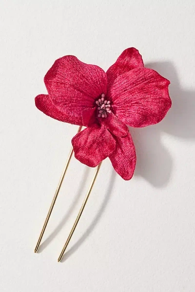 By Anthropologie Flower Bloom Hair Pin In Purple