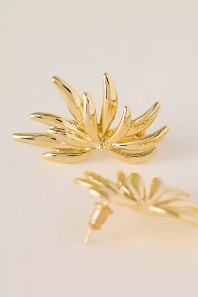 By Anthropologie Flower Post Earrings In Gold