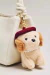 By Anthropologie Fluffy Dog Plush Bag Charm In Multi