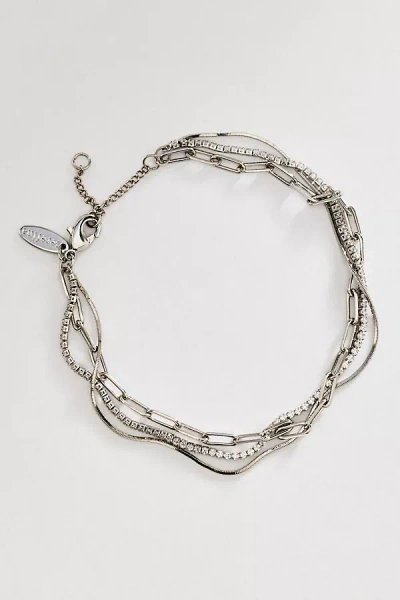 By Anthropologie Fluid Layers Bracelet In Silver